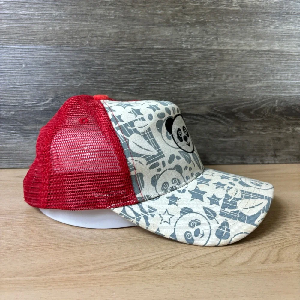 San‎ Diego Zoo Hat Cap Snap Back Gray Red Panda Trucker Adjustable